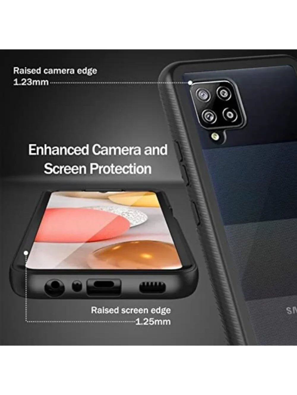 Shockproof Slim Fit Case with Built-in Screen Protector for Samsung Galaxy A42